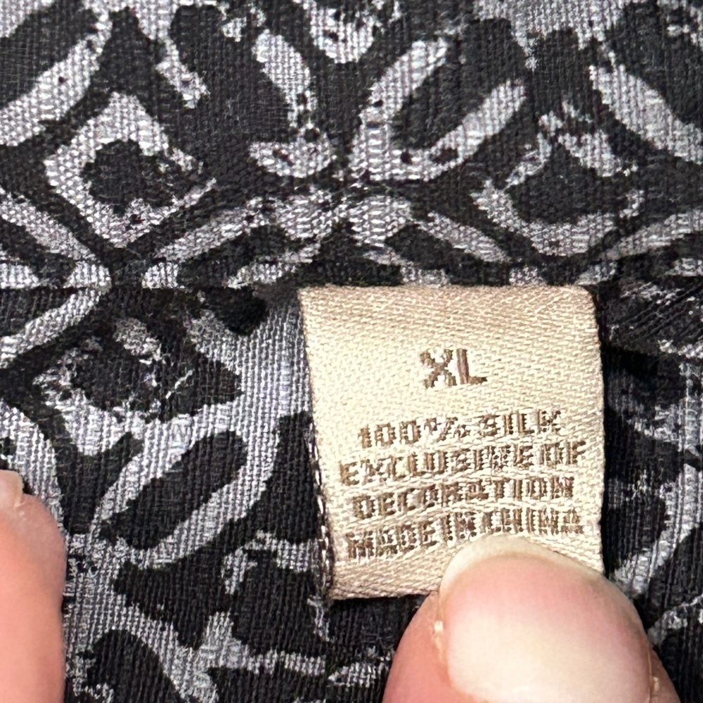 Paradise Collection Men's Black&Gray Short Sleeve Button Down Sz XL - Picture 4 of 8